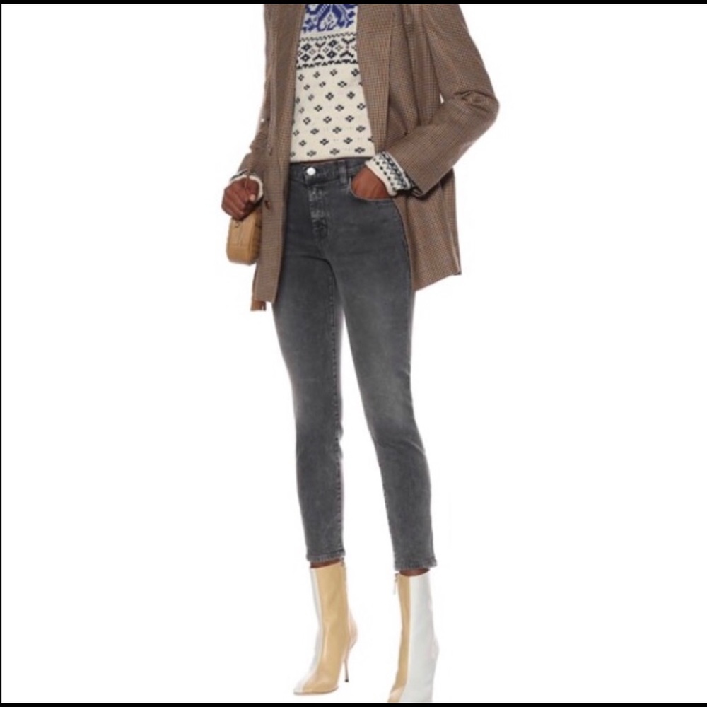 J Brand cropped gray jeans